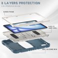 thumbnail image 2 of XYX Case for iPad Air 11 inch M2 2024 (6th Gen), Dual Layer Slim Heavy Shockproof Rugged Protective Cover Case with Kickstand (Cornflower Blue), 2 of 7
