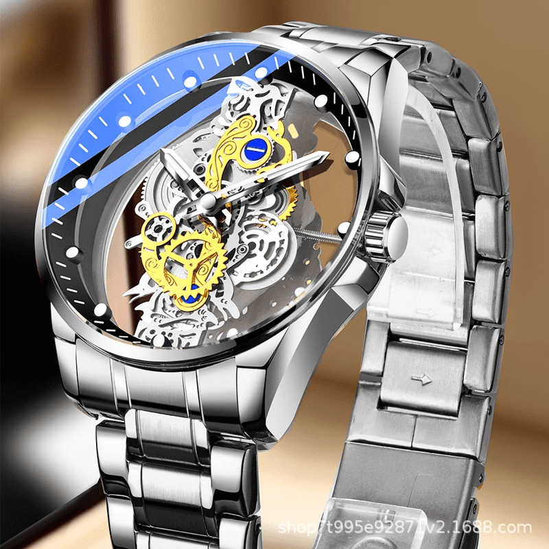 Men's Double Faced Transparent Mechanical Wrist Dominican Republic