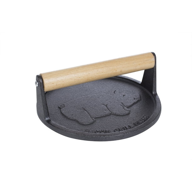 Chef's Secret 7Inch Preseasoned Cast Iron Bacon Press