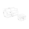thumbnail image 5 of Indecor Home Modular Sectional Sofa Cloud Sofa, Comfortable Cloud Modular L-Shaped Sofa Upholstered Sectional Sofa Couch with Ottoman for Living Room, Bedroom, Apartment,Deep Seat,White, 5 of 9