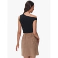 thumbnail image 5 of Womens Off The Shoulder Tops Sleeveless Shirts Going Out Crop Tank Tops Slim Fitted Summer Outfits, 5 of 6