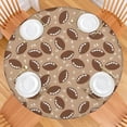 thumbnail image 2 of Football with Symbols Pattern Round Fitted Tablecloth with Elastic Edge,Dining Table Cover Waterproof,Outdoor Round Tablecloth for Camping,Dining,Indoor and Outdoor, 2 of 7