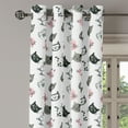 thumbnail image 3 of Ambesonne Cat Grommet Curtain, Little Kitty Faces Cartoon Art, 50"x108", Rose Dark Grey and White, 3 of 5