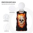 thumbnail image 3 of Naloa Satanic Skull Basketball Jersey Reversible Men's Mesh Athletic Sports Shirts Training Practice S-4XLMedium, 3 of 6