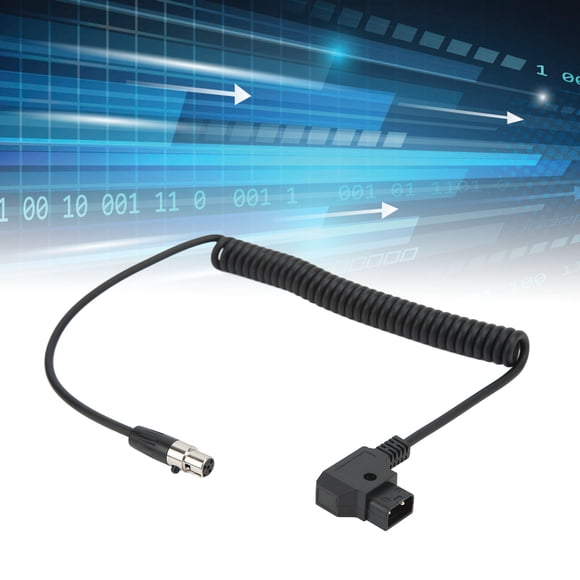 D TAP To 4 Pin XLR Adapter Power Coiled Cable, D Tap To 4 Pin XLR Female Adapter Power Coiled Cable For TVLogic Monitors Power Cord 12V