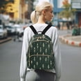 thumbnail image 7 of FORMRS Mini Backpack Purse for Women Travel Daypack Casual Shoulder Bag, Dark Green Plants, 7 of 7
