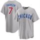 thumbnail image 1 of Nueva Camiseta De Béisbol Cardigan Cubs Baseball #7 Swanson Summer Sportswear Gris-Xxxl(56), 1 of 2