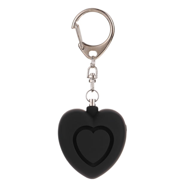 Alarma personal de sonido seguro con forma de corazón y llavero con luces