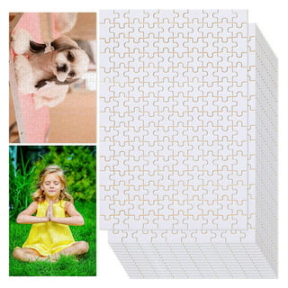 Bright Creations 20 Sets Blank Sublimation Puzzles for DIY Crafts, A5  48-Piece Jigsaws for Heat Press Thermal Transfer