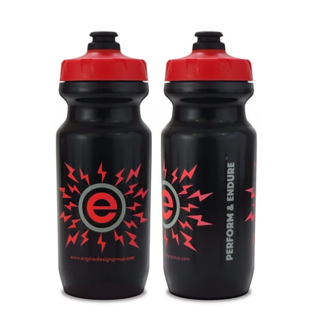 NGN Sport – High Performance Bike Water Bottles – 21 oz | Black  Red (2-Pack)