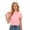 Pink, variant on Women's Summer Causal Short Sleeve Blouse Round Neck Crop Tops Twist Front Tee T-Shirt Summer 2026 Fashion Outfits(New,Camisole)