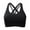 Black, variant on Glisme Sports Bras For Women High Support Color Block Wireless With Fixed Cups Back Design For Chest Support And Side Control For Yoga Running Gym Purple