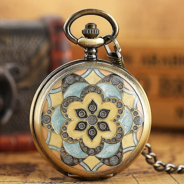 Reloj de bolsillo mecanico de diseno vintage Relojes mecanicos de cuerda manual Full Hunter Walmart en linea