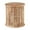 Natural, variant on Pemberley Row Mango Wood White Side Table Round Hand Carved 17"x17"x18" Assembled