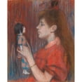 thumbnail image 3 of Federico Zandomeneghi 12x14 Black Modern Framed Museum Art Print Titled - Girl with Doll, 3 of 5