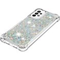thumbnail image 6 of Compatible with Samsung Galaxy A23 5G Case Glitter Liquid Cute Clear Phone Case Floating Quicksand Shockproof Protective Bumper Silicone TPU Case for Samsung Galaxy A23 5G Love Sliver YB, 6 of 7