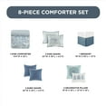 thumbnail image 6 of Madison Park 8-Piece Reversible Floral Cotton Comforter Set with Bed Skirt and Decor Pillows, King,Blue, 6 of 6