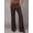 Coffee Brown, variant on Women's Solid Color Low Waist Pants, Casual Office Trousers
