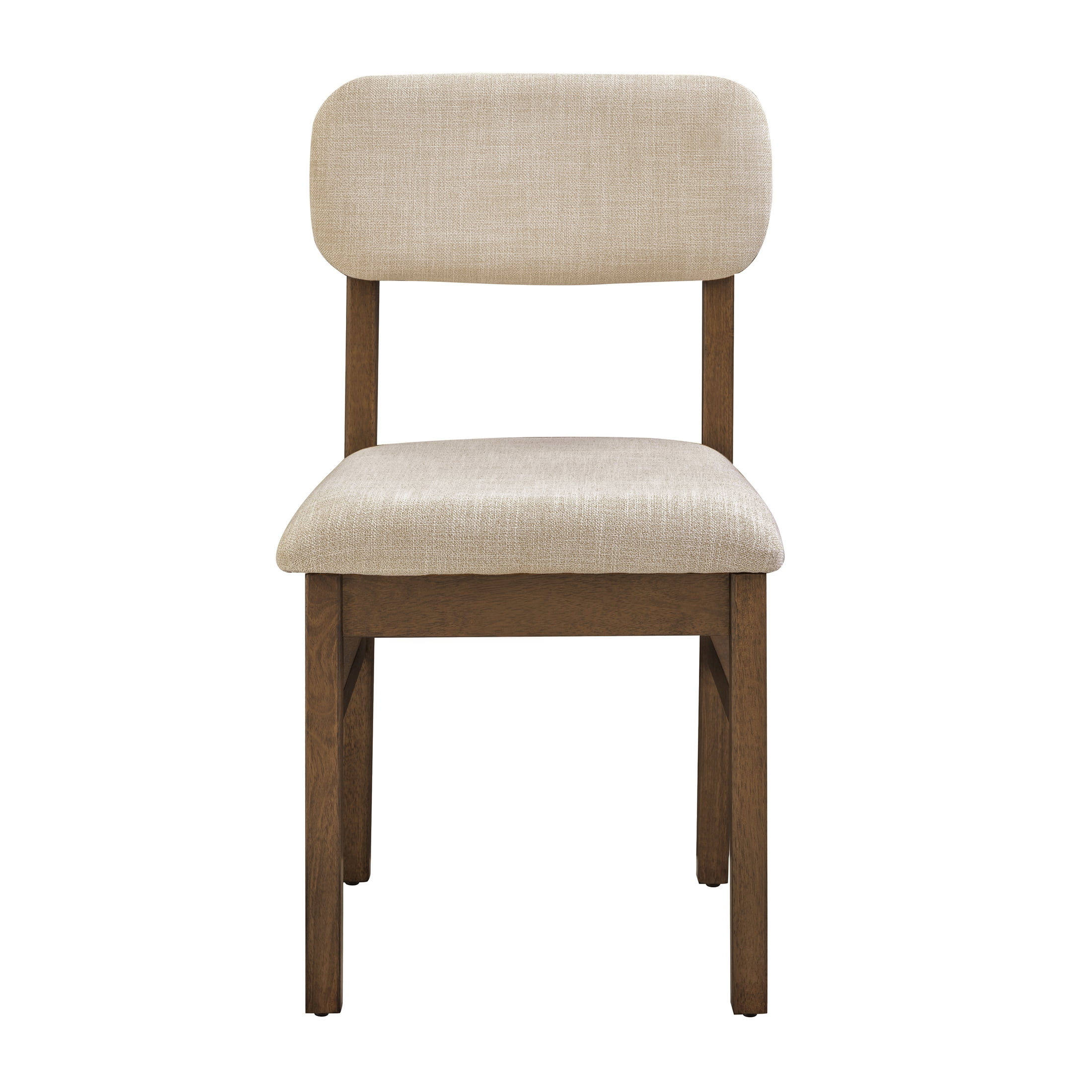 Better Homes & Gardens Juliet Dining Chairs, Walnut & Cream, Set of 2