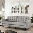 thumbnail image 3 of Modway Empress Upholstered Fabric Sofa in Light Gray, 3 of 6