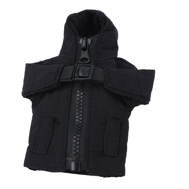 Mini Llavero Con Abrigo De Plumón, Minichaqueta Genial Con Cremallera, Dije Divertido único, Innovador, Multifuncional, Negro
