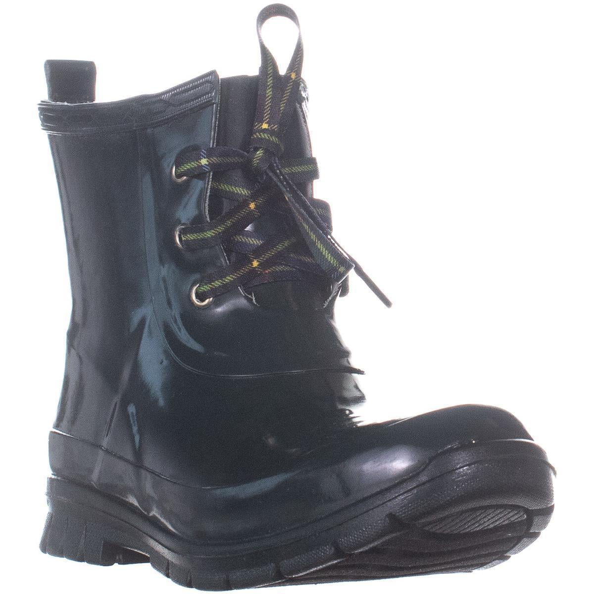 green rain boots for women