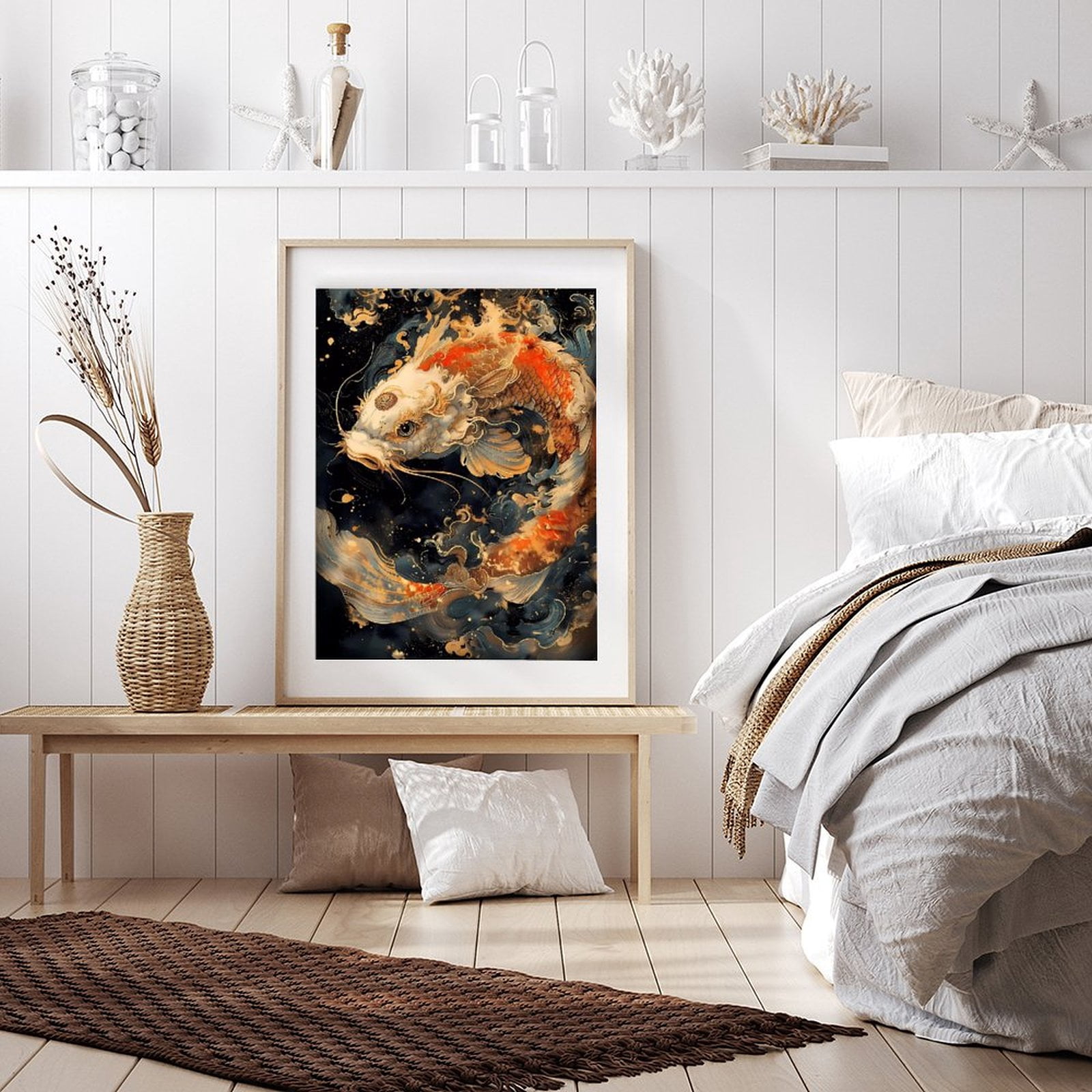 Diamond Art Kits for Adults - 5d Vibrant Artistic Koi Fish Illustration Diamond Painting for Adults, Diamond Art for Adults Beginners, Diamond Painting Kits for Adults for Home Wall Decor