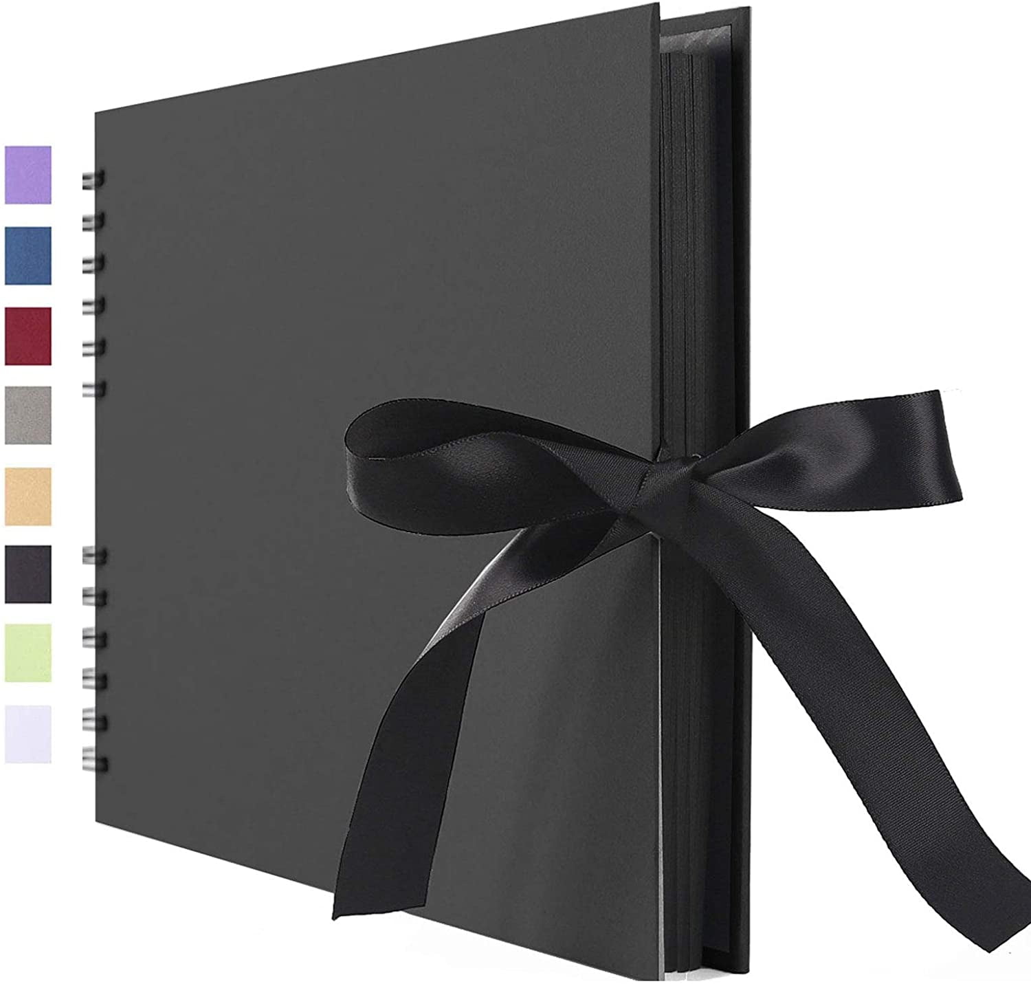 Scrapbook Photo Album DIY Scrap Book Black Pages for Wedding Guest Book