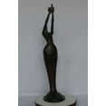 thumbnail image 3 of Nifao Woman Releasing Bird Modern Art Bronze Statue – Outdoor Garden Decor Sculpture, 13"L x 19"W x 52"H, 3 of 11