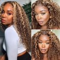 thumbnail image 2 of Extensiones de cabello NiegMeag Blonde Deep Wave 3 paquetes 22-26, 2 of 6