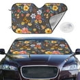 thumbnail image 2 of Fotbe Colorful Flowers with Butterfly Car Windshield Sunshade | Sun Visor Protector Front Window Shade, Keeps Out UV Rays, Keeps Your Vehicle Cool-Medium, 2 of 7