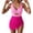 Pink, variant on WTOBBY Women's One-Piece Swimsuit Solid Color with Bra Pads Non-Steel Support Sexy Bikini Set Adjustable Straps for Beach Pool Summer Swimwear,Army Green L