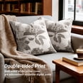thumbnail image 2 of COOKCOK Set of 2 Floral Vintage Throw Pillow Covers Neutral Accent Print Decorative Cushion Covers Farmhouse Home Decor for Sofa Chair Couch Bedroom Living Room Outdoor, 20"x20", Light Grey, 2 of 7