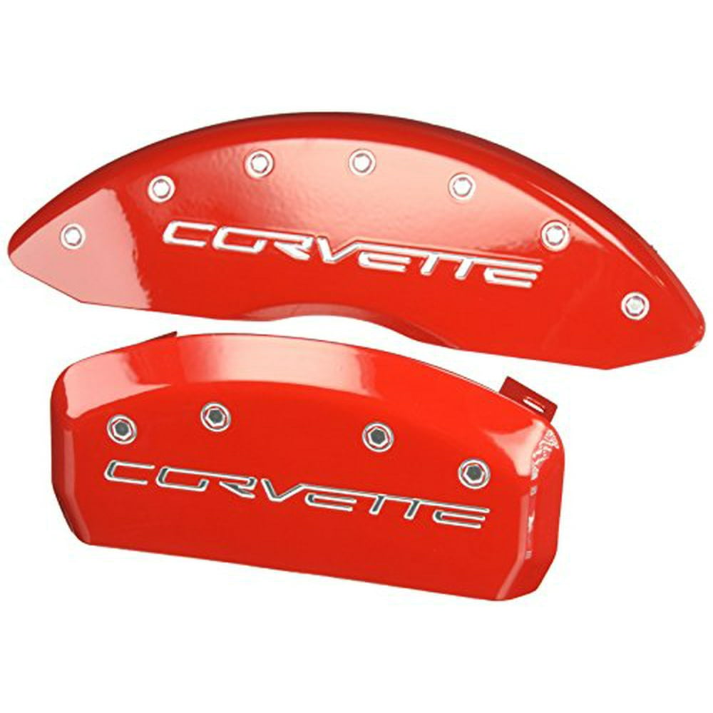 Mgp Caliper Covers 13008Scv6Rd Set Of 4 Caliper Covers Front And Rear