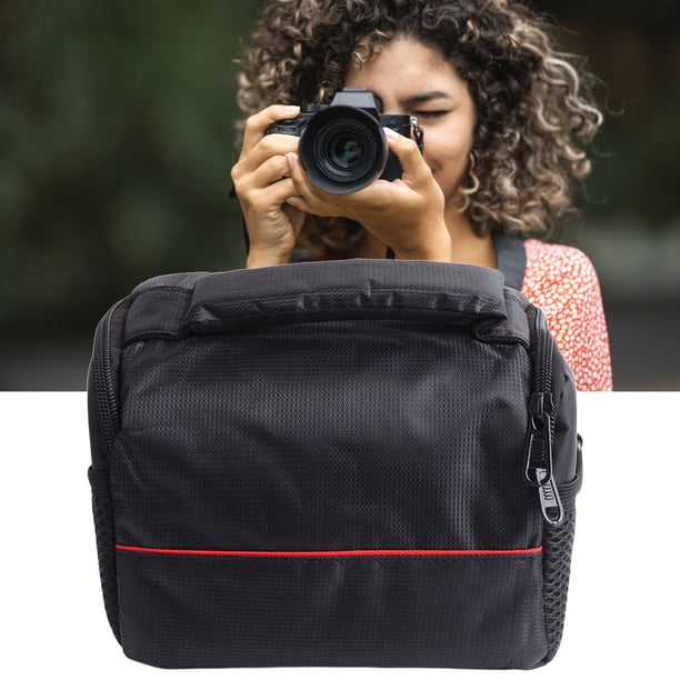 CAJA DE LENTE DE CÁMARA, BOLSA DE CÁMARA FÁCIL DE TRANSPORTE NYLON DE HOMBRO AJUSTABLE A PRUEBA DE GOLPES PARA EXTERIERES