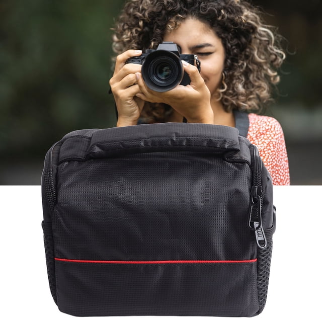 CAJA DE LENTE DE CÁMARA, BOLSA DE CÁMARA FÁCIL DE TRANSPORTE NYLON DE HOMBRO AJUSTABLE A PRUEBA DE GOLPES PARA EXTERIERES