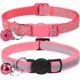 thumbnail image 1 of Reflective Cat Collars Breakaway with Bell, 2 Pack Girl Boy Pet Kitten Collar Adjustable 6-8 Inch, Pink, 1 of 5