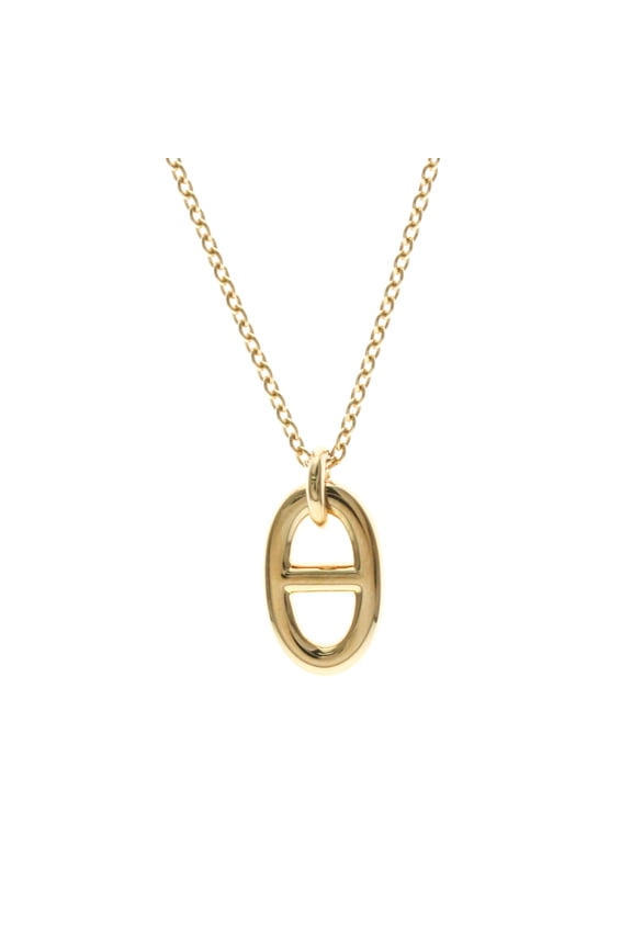 Pre-Owned Hermes Chaine D'Ancre Pink Gold (18K) No Stone Men,Women Fashion Pendant Necklace...