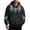 Gray, variant on RUTAYY Men's Zip Hoodie Long Sleeve Loose Fit Abstract Tribal Thorn Print Daily Casual Outerwear Sweatshirt Black