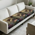 thumbnail image 2 of TSOVTHRID Sloth Tropical Hibiscus Floral Print 3 Piece Couch Cushion Covers, Stretch Sofa Seat Slipcovers for Pets, Furniture Protector for Armchair Loveseat Sofa with Elastic Band, 24x24 Inch, 2 of 7