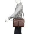thumbnail image 6 of Hidesign Toledo Genuine Leather Medium Messenger Bag & Crossbody Bag with Pockets and Two Main Compartments - size (13.5"L x 10.6"H x 2.9"W), 6 of 6
