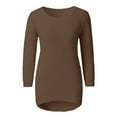 thumbnail image 4 of Gubotare Women's Oversized Crewneck Cable Knit Sweaters Fall Fashion 2025 Womens Pullover Sweatshirt (Brown,XXXL), 4 of 7