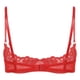 thumbnail image 4 of Lencería de mujer, encaje Floral transparente con aros, Push Up, sujetador de copa 1/4, ropa interior, correa ajustable, sin forro, pecho abierto, sujetador expuesto, 4 of 5