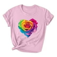 thumbnail image 2 of Women's Short Sleeve Tops Womens Tops Casual Knit Tops Printed T Shirts for Curvy Women, 2 of 3