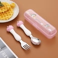 thumbnail image 4 of 304 Stainless Steel Dinosaur Baby Children's Portable Tableware Cartoon Spoon Fork Learning Training Chopsticks Fork Spoon Set, 4 of 4