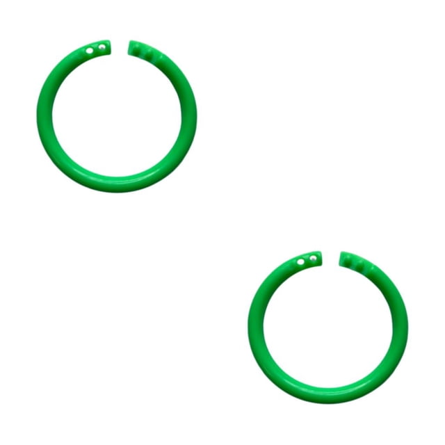 Baohd 1/2/3/5 10pack/lot Effortlessly Items - Flexible Plastic Rings For Cards Documents And Scrapbooks Flexible green diameter 27mm 2PCS