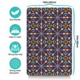 thumbnail image 5 of Boho Retro Floral Pet Feeding Mat-Absorbent Pet Placemat for Food and Water Bowl, with Waterproof Rubber Backing, Quick Dry Water Dispenser Mat for Dog and Cat (16"x24"), 5 of 6