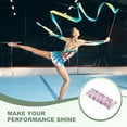 thumbnail image 5 of Uxcell 2 Pcs Dance Ribbons, 78.7 Inch Sparkly Gymnastics Ribbon Streamers with White Wand for Gymnastics Artistic, Pink, 5 of 7