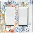 thumbnail image 1 of Metal Light Switch Plate Cover Mystical Floral Butterfly Garden Sketch FLW119, 1 of 13