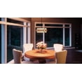 thumbnail image 2 of Urban Ambiance Luxury Art Deco Chandelier, Small Size: 6.5"H x 16"W, with Moroccan Style Elements, Copper Revival Finish and Oyster Mica Inner Shade, Mosaic Tile Outer Shade, UQL2431, 2 of 7